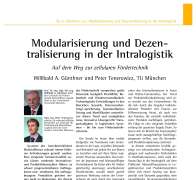 Modularisierung und Dezentralisierung in der Intralogistik