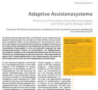 Adaptive Assistenzsysteme