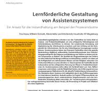 Lernförderliche Gestaltung von Assistenzsystemen