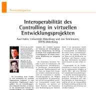 Interoperabilität des Controlling in virtuellen Entwicklungsprojekten