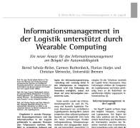 Informationsmanagement in der Logistik unterstützt durch Wearable Computing
