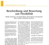 Beschreibung und Bewertung von Flexibilität
