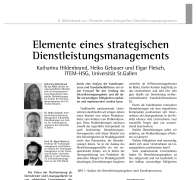 Elemente eines strategischen Dienstleistleistungsmanagements