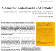 Autonome Produktionen und Roboter