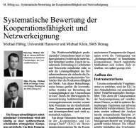 Systematische Bewertung der Kooperationsfähigkeit und Netzwerkeignung