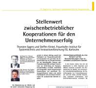 Stellenwert zwischenbetrieblicher Kooperationen für den Unternehmenserfolg