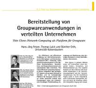 Bereitstellung von Groupwareanwendungen in verteilten Unternehmen