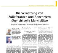 Die Vernetzung von Zulieferanten und Abnehmern über virtuelle Marktplätze