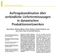 Dynamische Produktionsnetzwerke