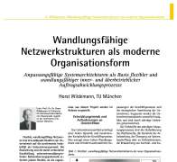 Wandlungsfähige Netzwerkstrukturen als moderne Organisationsform