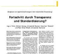 Akzeptanz von Agententechnologie in der Industrie