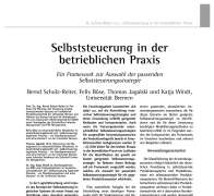 Selbststeuerung in der betrieblichen Praxis