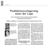 Produktionsverlagerung unter der Lupe