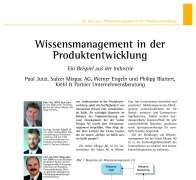 Wissensmanagement in der Produktentwicklung