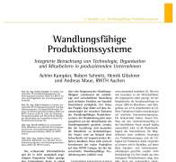 Changeable Production Systems