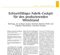 Echtzeitfähiges Fabrik-Cockpit für den produzierenden Mittelstand
