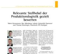 Relevante Stellhebel der Produktionslogistik gezielt bewerten