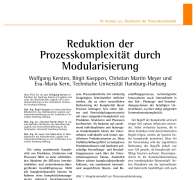 Reduktion der Prozesskomplexität durch Modularisierung