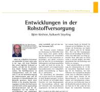 Entwicklungen in der Rohstoffversorgung