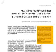 Praxisanforderungen einer dynamischen Touren- und Routenplanung bei Logistikdienstleistern