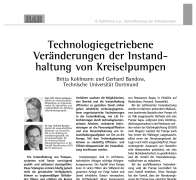 Technologiegetriebene Veränderungen der Instandhaltung von Kreiselpumpen