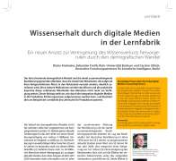 Wissenserhalt durch digitale Medien in der Lernfabrik