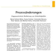 Prozessänderungen – Engpassorientierte Realisierung von Anlaufzielgrößen