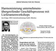 Harmonisierung unternehmens- übergreifender Geschäftsprozesse mit Lieferantenworkshops