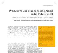 Produktive und ergonomische Arbeit in der Industrie 4.0