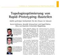 Topology Optimization of Rapid Prototyping Parts