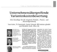 Unternehmensübergreifende Variantenkostenbewertung