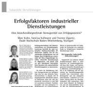 Erfolgsfaktoren industrieller Dienstleistungen
