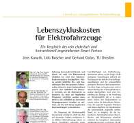 Life Cycle Costing of Electric Vehicles from a User Perspective