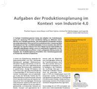 Aufgaben der Produktionsplanung im Kontext  von Industrie 4.0