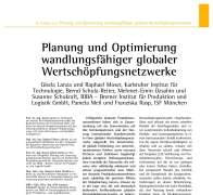 Planung und Optimierung wandlungsfähiger globaler Wertschöpfungsnetzwerke
