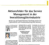 Aktionsfelder für das Service Management in der Investitionsgüterindustrie