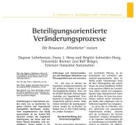Beteiligungsorientierte Veränderungsprozesse