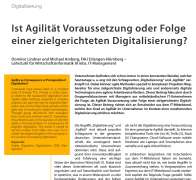 Agility as Consequence or Prerequisite of Digitization?