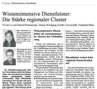 Wissensintensive Dienstleister: Die Stärke regionaler Cluster
