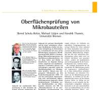 Oberflächenprüfung von Mikrobauteilen