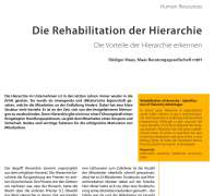 Rehabilitation of Hierarchy ‒ Identification of Hierarchy Advantages