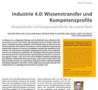 Industry 4.0: Knowledge Transfer and Competence Profiles