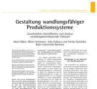 Gestaltung wandlungsfähiger Produktionssysteme