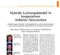 Hybride Leistungsbündel in kooperativen Anbieter-Netzwerken