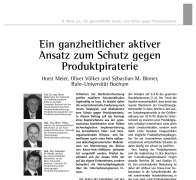 Ein ganzheitlicher aktiver Ansatz zum Schutz gegen Produktpiraterie