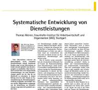 Systematische Entwicklung von Dienstleistungen