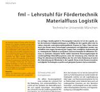 fml – Lehrstuhl für Fördertechnik Materialfluss Logistik