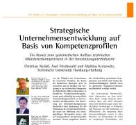 Strategische Unternehmensentwicklung auf Basis von Kompetenzprofilen