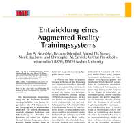 Entwicklung eines Augmented Reality Trainingssystems