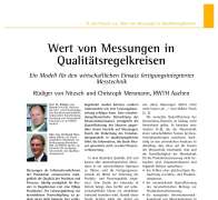 Wert von Messungen in Qualitätsregelkreisen